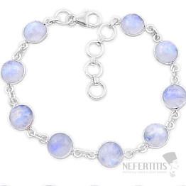 Moonstone rainbow bracelet silver Ag 925 41299