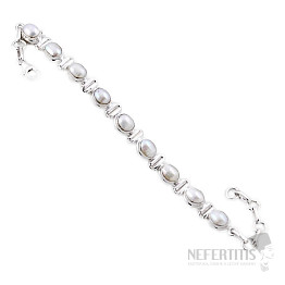Pearl bracelet silver Ag 925 37666