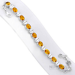 Citrinarmband Silber Ag 925 34314