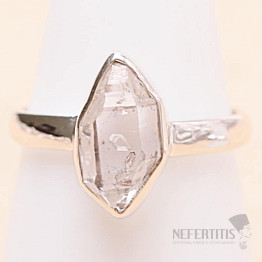 Herkimer diamond ring silver Ag 925 LOT94