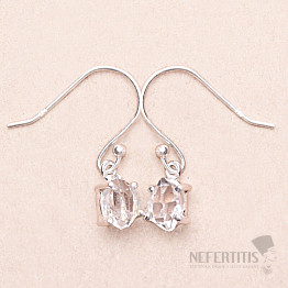 Herkimer diamant náušnice stříbro Ag 925 E955