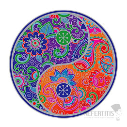 Yin und Yang Mandala dekorativer Aufkleber