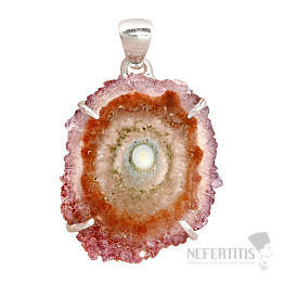 Amethyst stalactite cut pendant silver Ag 925 P977
