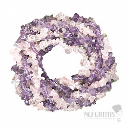 Amethyst and rose gold braided necklace A quality