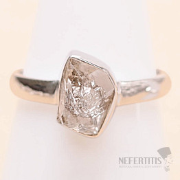 Herkimer diamant prsteň striebro Ag 925 LOT98