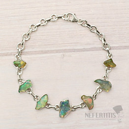 Äthiopischer Opal Roharmband Silber Ag 925 B99