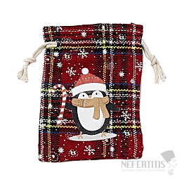 Weihnachtspinguin aus Jutebeutel