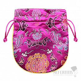 Pink brocade bag 11.5 x 13 cm