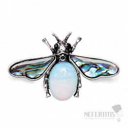 Opalite und Paua Brosche Moth