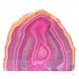 Achat-Rosa-Kerzenhalter-Geode poliert