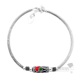 Enamel bracelet silver Ag 925 20321
