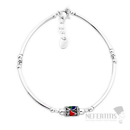 Enamel bracelet silver Ag 925 20307