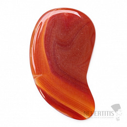 Gua sha in Halbmondform aus rotem Achat