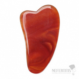 Gua Sha aus roter Achat-Herzform