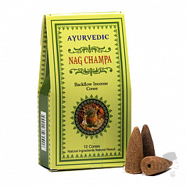 Vonné kužele pre tečúce dym Ajurvéda Nag Champa Backflow Incense Cones