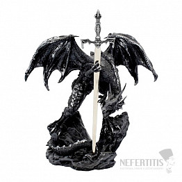 Eine Statuette mit einem Briefmesser Black Dragon