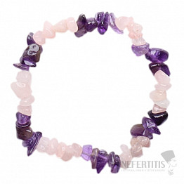 Armband aus gehacktem Amethyst und Roségold