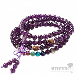 Amethyst Buddha tibetische Chakra-Halskette