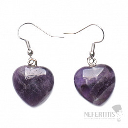 Amethyst-Herz-Ohrringe