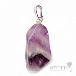 Amethyst Chevron getrommelter Anhänger 1,8 - 2,6 cm