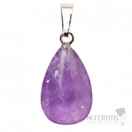 Amethyst-Anhänger flacher Tropfen