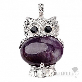 Amethyst funkelnder Modeanhänger in Form einer Eule