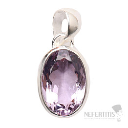 Ametyst Rose de France přívěsek stříbro Ag 925 P79