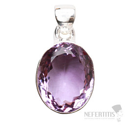 Ametyst Rose de France přívěsek stříbro Ag 925 P106