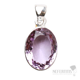 Ametyst Rose de France přívěsek stříbro Ag 925 P112