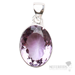 Ametyst Rose de France přívěsek stříbro Ag 925 P113