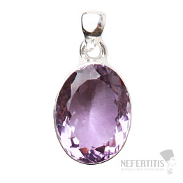 Ametyst Rose de France přívěsek stříbro Ag 925 P134