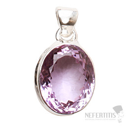Ametyst Rose de France přívěsek stříbro Ag 925 P147
