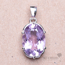 Silberanhänger mit einem großen rosa Amethyst Ag 925 015657 PAM