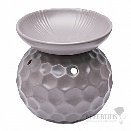 Aromalampe Keramik Globe grau