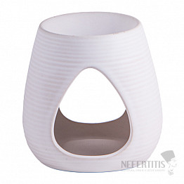 Aromalampe Keramik weiß