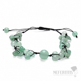 Armband aus Aventurinperlen mit Shamballa-Verschluss