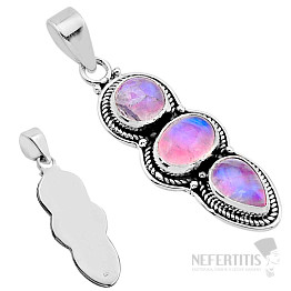 Mondstein rosa Anhänger Silber Ag 925 54161
