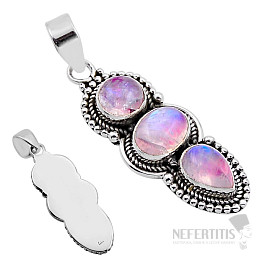 Mondstein rosa Anhänger Silber Ag 925 52255