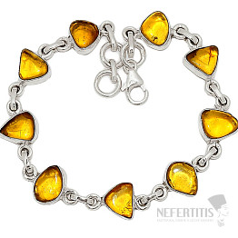 Jantár náramok striebro Ag 925 B40