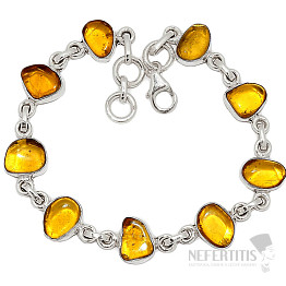 Jantár náramok striebro Ag 925 B43