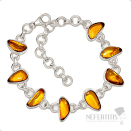 Amber bracelet silver Ag 925 B69