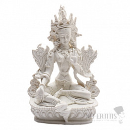 Feng Shui weiße Statuette der Göttin Grüne Tara