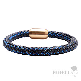 Modisches Lederarmband für Herren blau