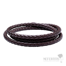 Wickelarmband aus braunem Leder für Herren 61 cm