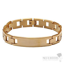 Armband im Uhrenarmband-Stil aus Edelstahl, goldfarben, 21,5 cm