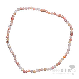 Opalrosa Armband mit geschliffenen Perlen 2,5 mm