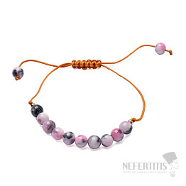 Grau-rosa Armband aus Jadeit