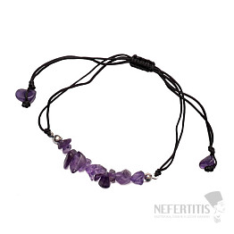 Amethyst-Armband mit Kordelzug