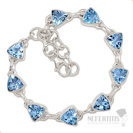 Topaz blue bracelet silver Ag 925 B251