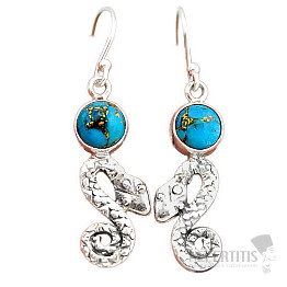 Turquoise blue earrings silver Ag 925 47082